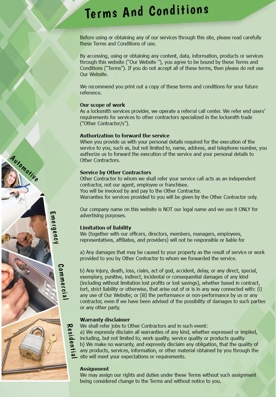 Aqua Locksmith Store Washington, DC 202-730-2807 - TermsAndConditions-2